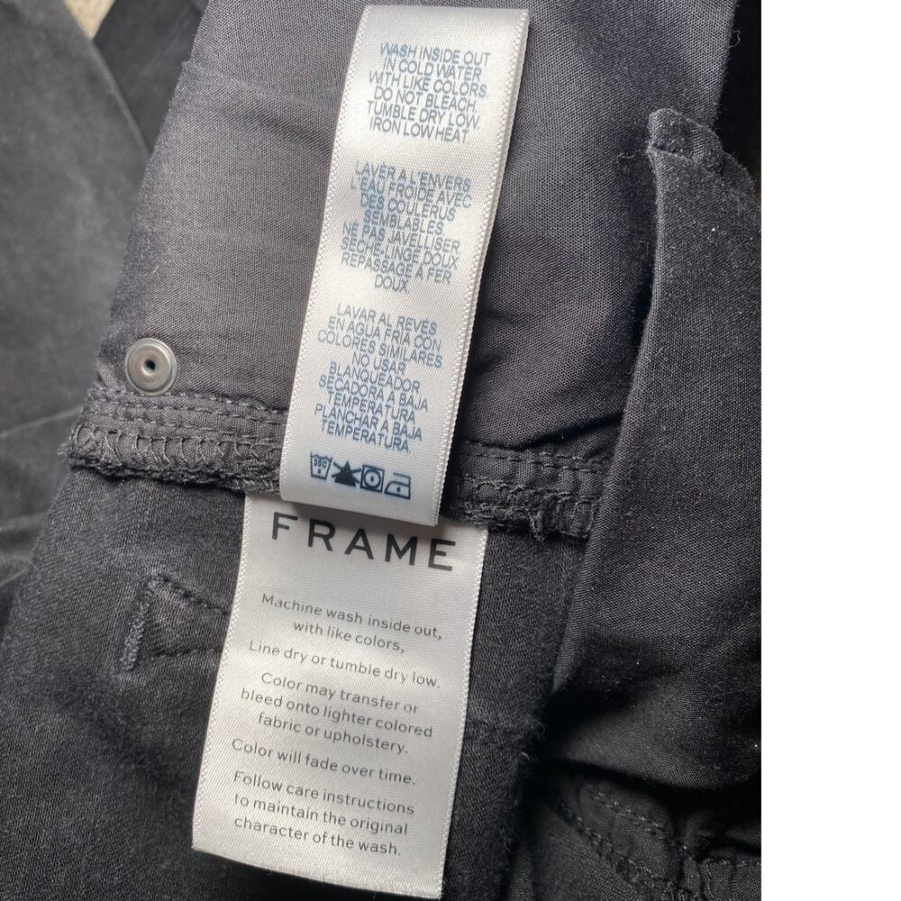 FRAME - Le High Skinny Crop Jeans - Black Size 25 - Picture 11 of 11